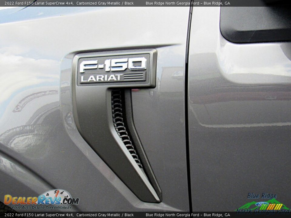 2022 Ford F150 Lariat SuperCrew 4x4 Carbonized Gray Metallic / Black Photo #30