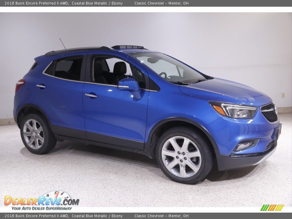 2018 Buick Encore Preferred II AWD Coastal Blue Metallic / Ebony Photo #1