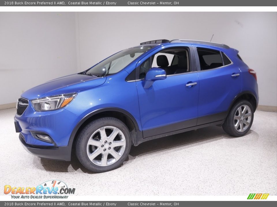 2018 Buick Encore Preferred II AWD Coastal Blue Metallic / Ebony Photo #3