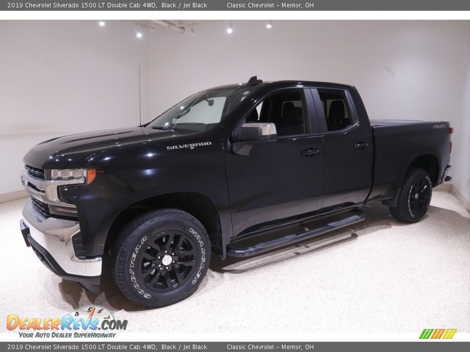 2019 Chevrolet Silverado 1500 LT Double Cab 4WD Black / Jet Black Photo #3