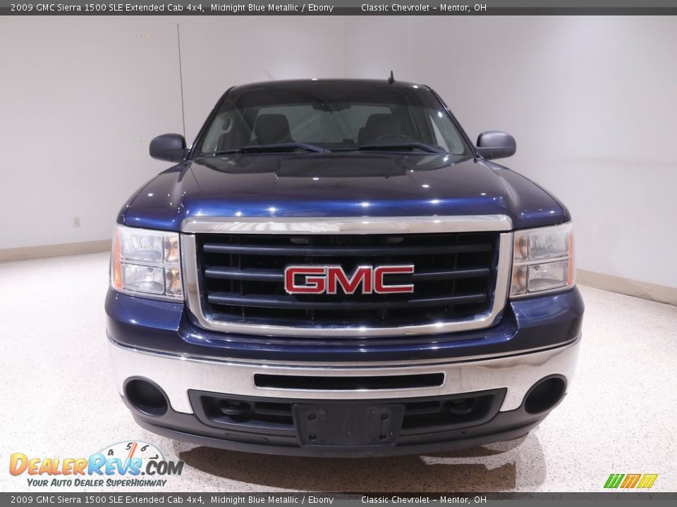 Midnight Blue Metallic 2009 GMC Sierra 1500 SLE Extended Cab 4x4 Photo #2