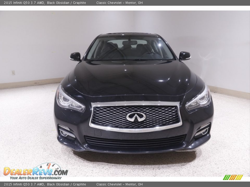 2015 Infiniti Q50 3.7 AWD Black Obsidian / Graphite Photo #2