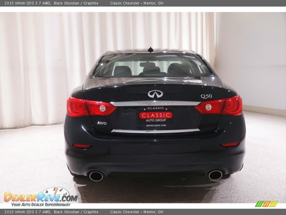 2015 Infiniti Q50 3.7 AWD Black Obsidian / Graphite Photo #21