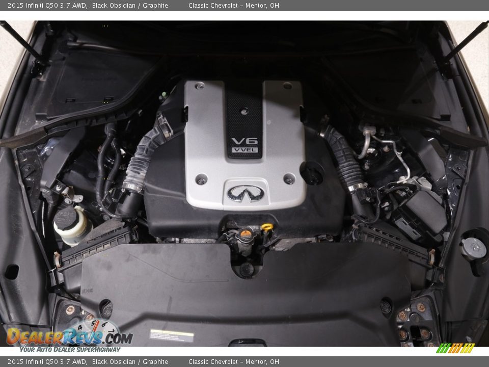 2015 Infiniti Q50 3.7 AWD Black Obsidian / Graphite Photo #22