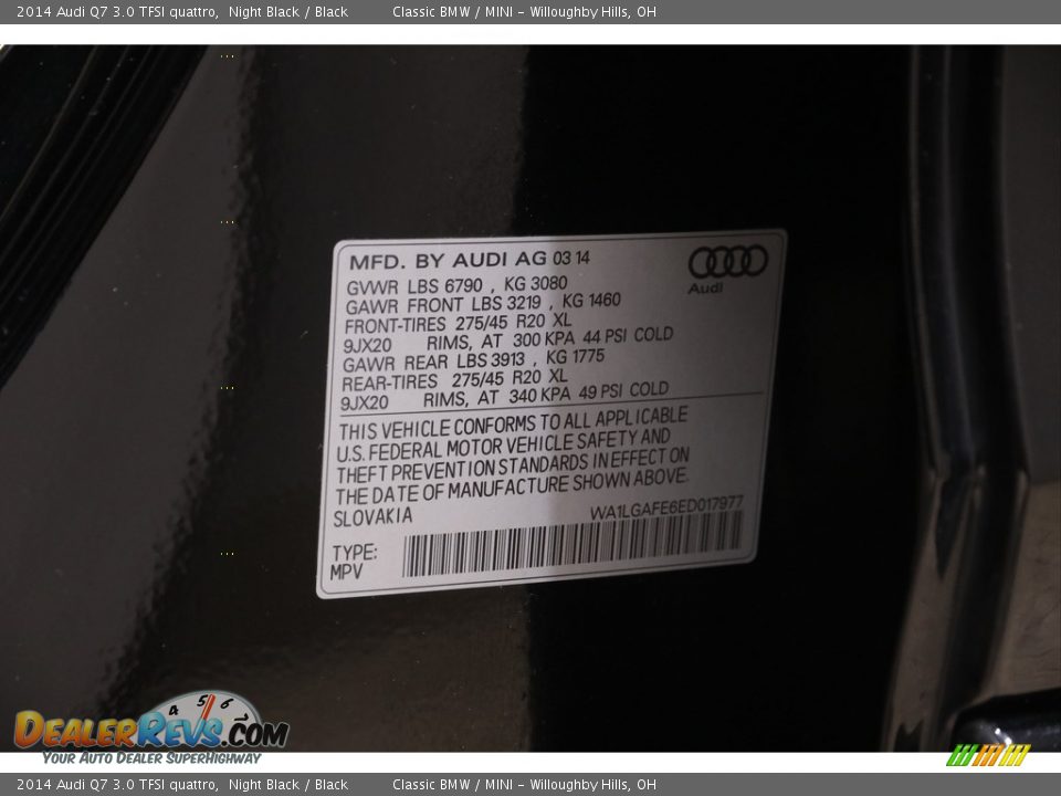 2014 Audi Q7 3.0 TFSI quattro Night Black / Black Photo #23