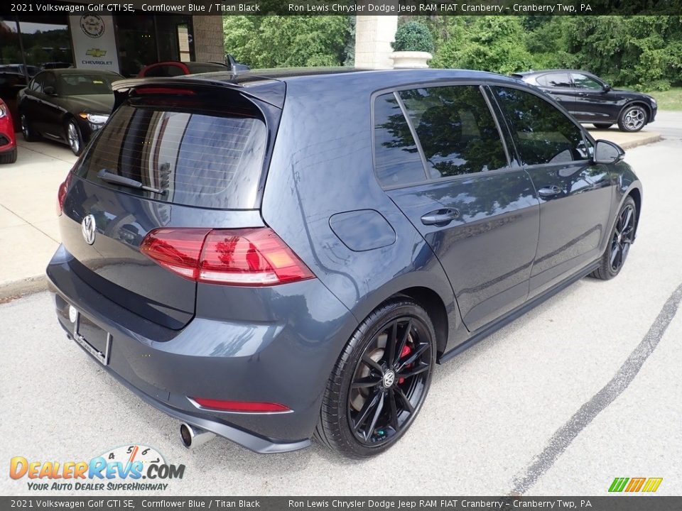 2021 Volkswagen Golf GTI SE Cornflower Blue / Titan Black Photo #2