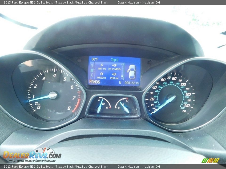 2013 Ford Escape SE 1.6L EcoBoost Tuxedo Black Metallic / Charcoal Black Photo #9