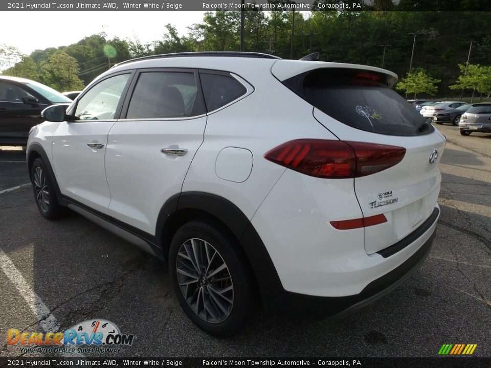 2021 Hyundai Tucson Ulitimate AWD Winter White / Beige Photo #2