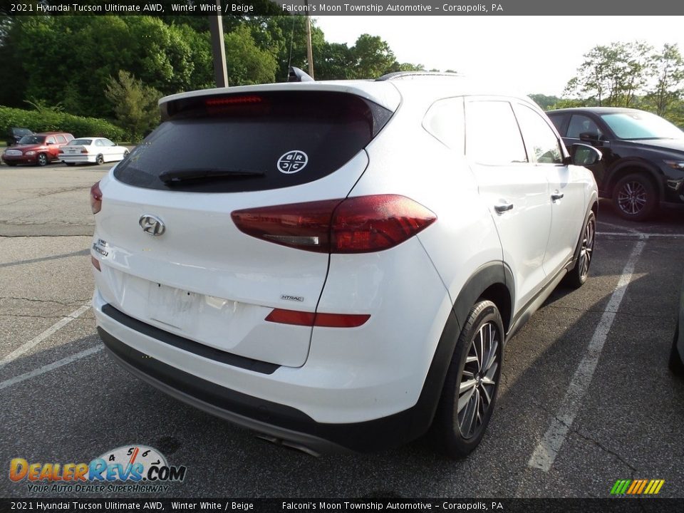 2021 Hyundai Tucson Ulitimate AWD Winter White / Beige Photo #3