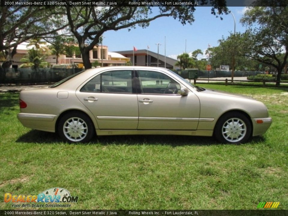 2000 Mercedes-Benz E 320 Sedan Desert Silver Metallic / Java Photo #13