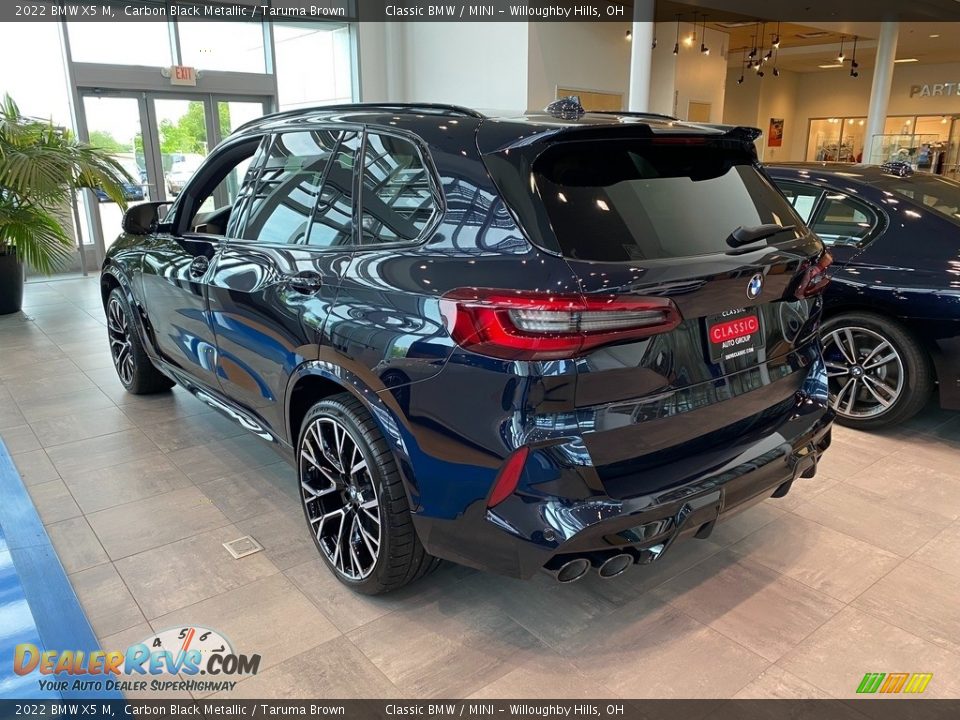 2022 BMW X5 M Carbon Black Metallic / Taruma Brown Photo #2