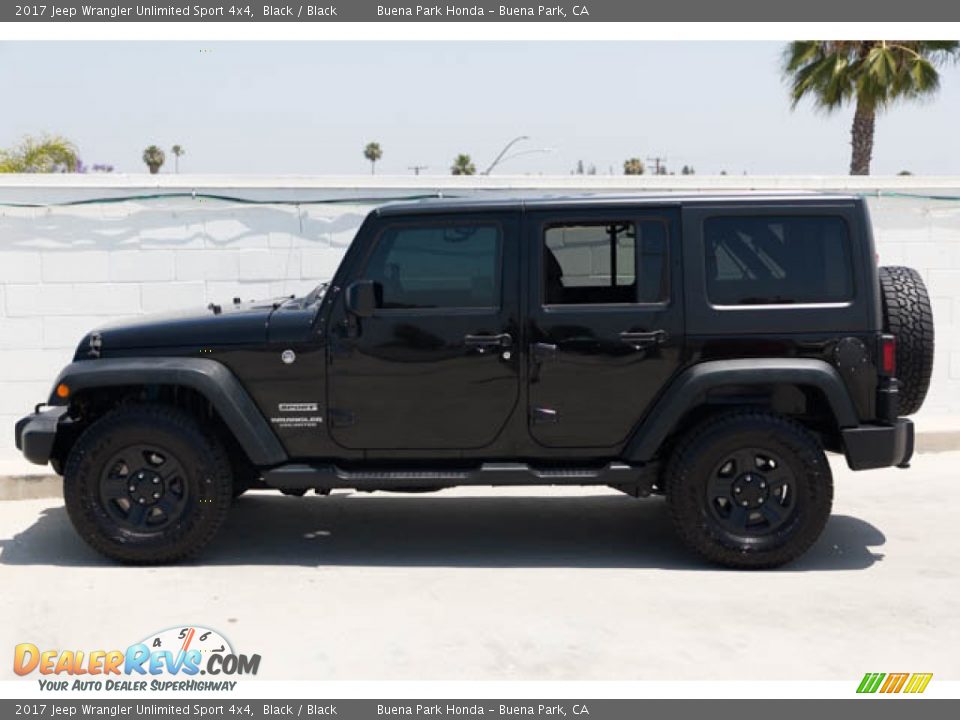 2017 Jeep Wrangler Unlimited Sport 4x4 Black / Black Photo #8