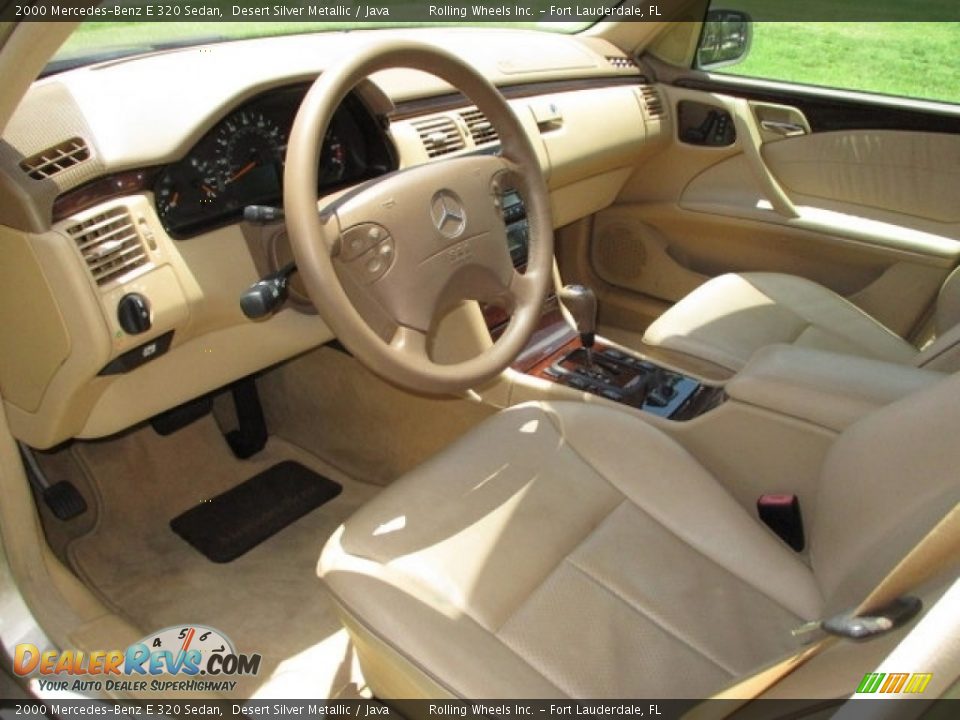 2000 Mercedes-Benz E 320 Sedan Desert Silver Metallic / Java Photo #19