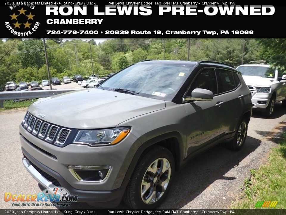 2020 Jeep Compass Limted 4x4 Sting-Gray / Black Photo #1