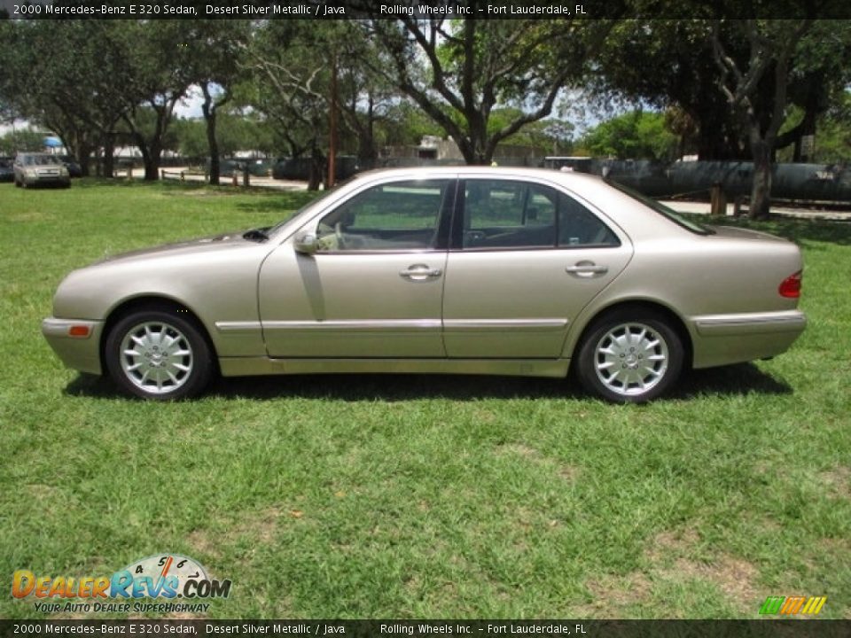 2000 Mercedes-Benz E 320 Sedan Desert Silver Metallic / Java Photo #26