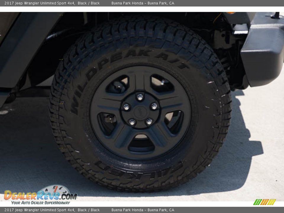 2017 Jeep Wrangler Unlimited Sport 4x4 Black / Black Photo #34