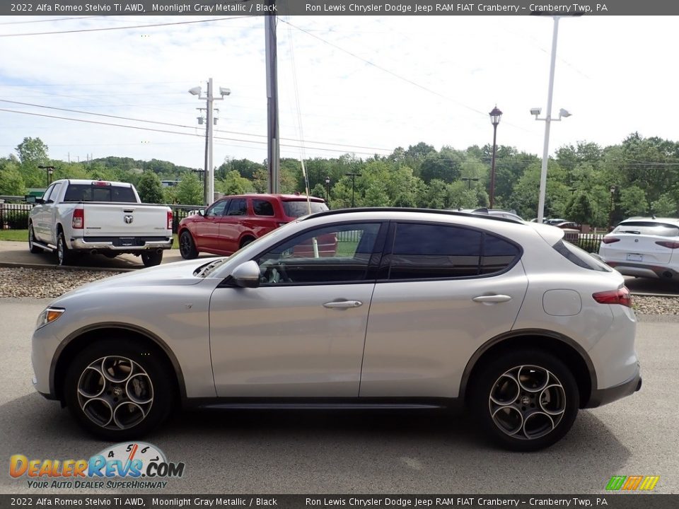 Moonlight Gray Metallic 2022 Alfa Romeo Stelvio Ti AWD Photo #6