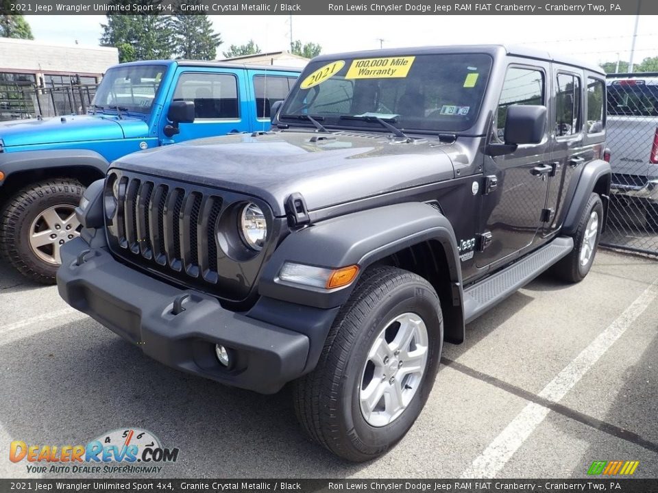 2021 Jeep Wrangler Unlimited Sport 4x4 Granite Crystal Metallic / Black Photo #1