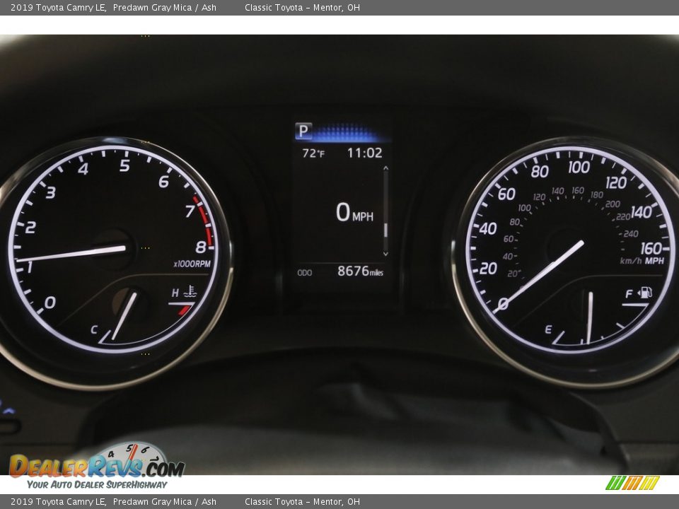 2019 Toyota Camry LE Predawn Gray Mica / Ash Photo #8