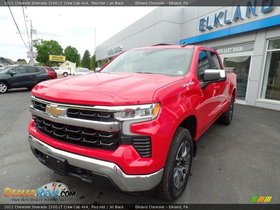 2022 Chevrolet Silverado 1500 LT Crew Cab 4x4 Red Hot / Jet Black Photo #2