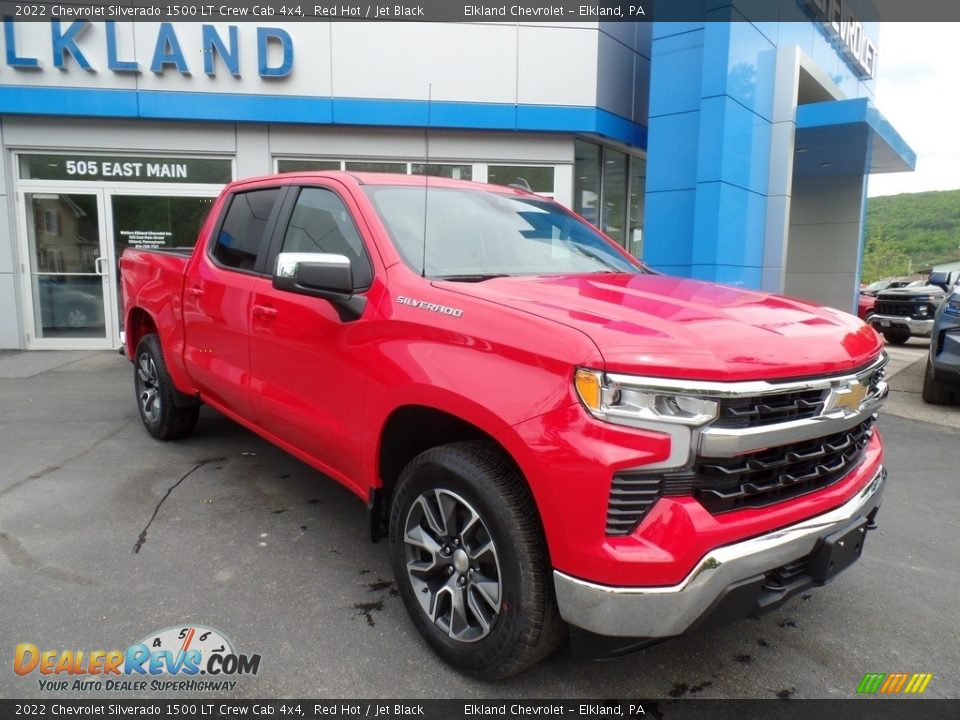 2022 Chevrolet Silverado 1500 LT Crew Cab 4x4 Red Hot / Jet Black Photo #4