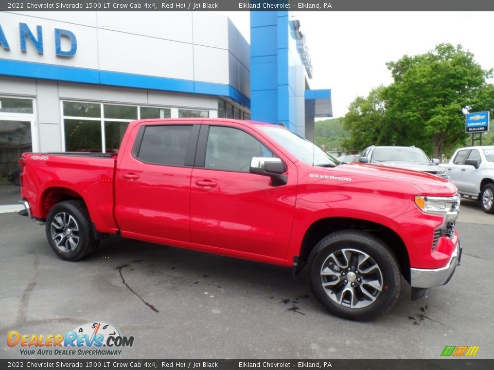 2022 Chevrolet Silverado 1500 LT Crew Cab 4x4 Red Hot / Jet Black Photo #5