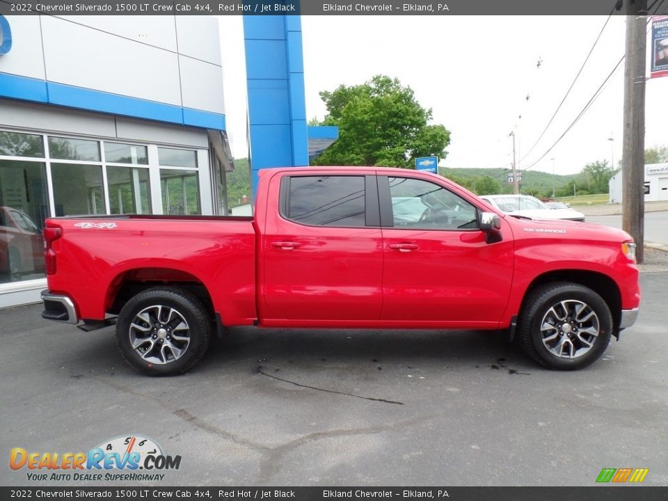 2022 Chevrolet Silverado 1500 LT Crew Cab 4x4 Red Hot / Jet Black Photo #6