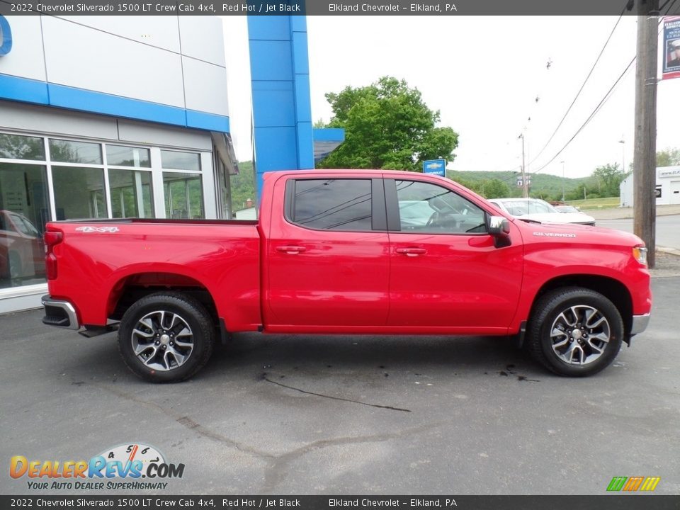 2022 Chevrolet Silverado 1500 LT Crew Cab 4x4 Red Hot / Jet Black Photo #6