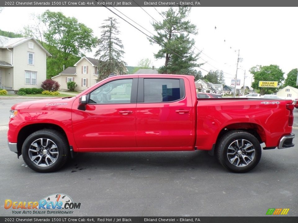 2022 Chevrolet Silverado 1500 LT Crew Cab 4x4 Red Hot / Jet Black Photo #10