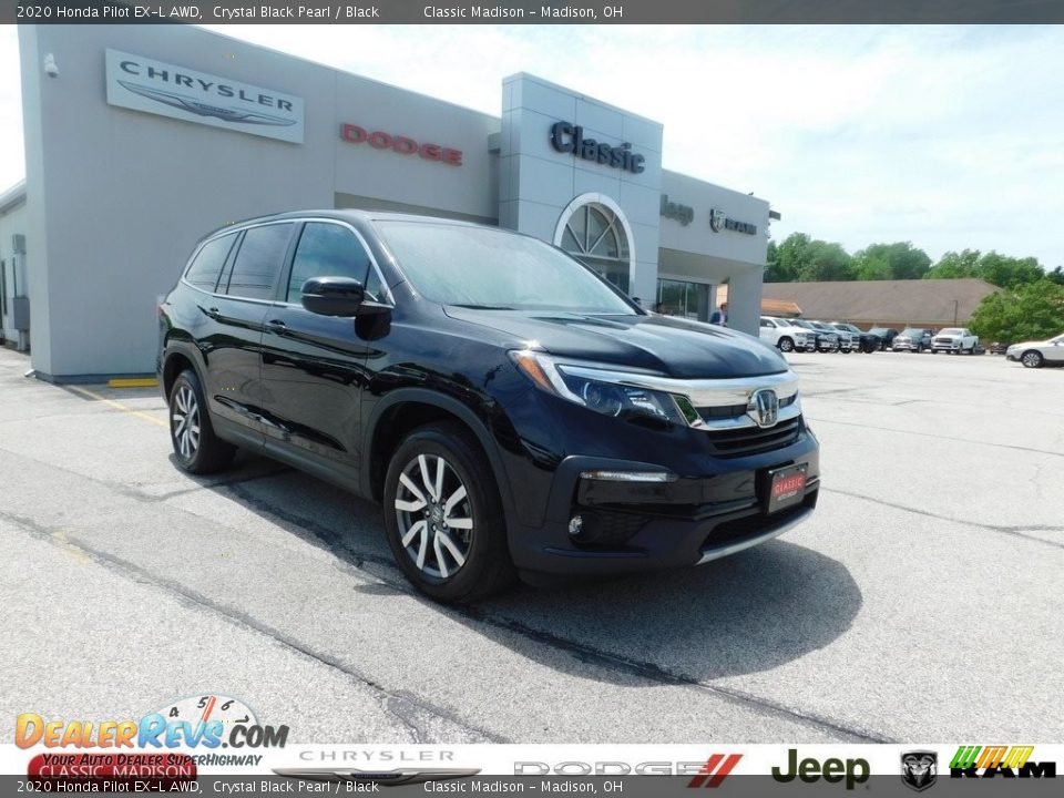 2020 Honda Pilot EX-L AWD Crystal Black Pearl / Black Photo #1