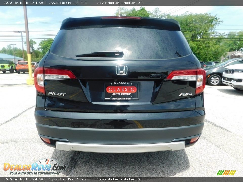 2020 Honda Pilot EX-L AWD Crystal Black Pearl / Black Photo #4