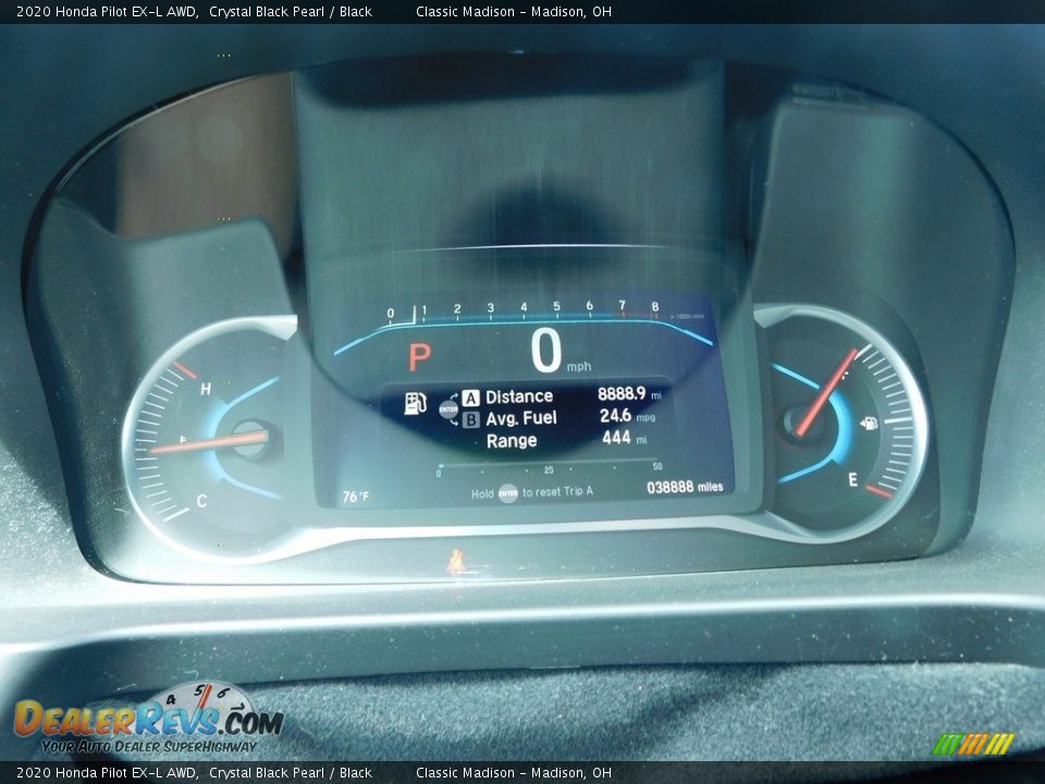 2020 Honda Pilot EX-L AWD Crystal Black Pearl / Black Photo #10