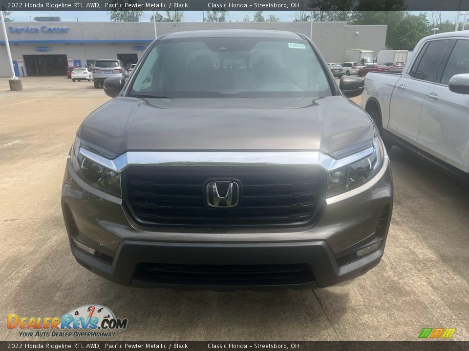 2022 Honda Ridgeline RTL AWD Pacific Pewter Metallic / Black Photo #2