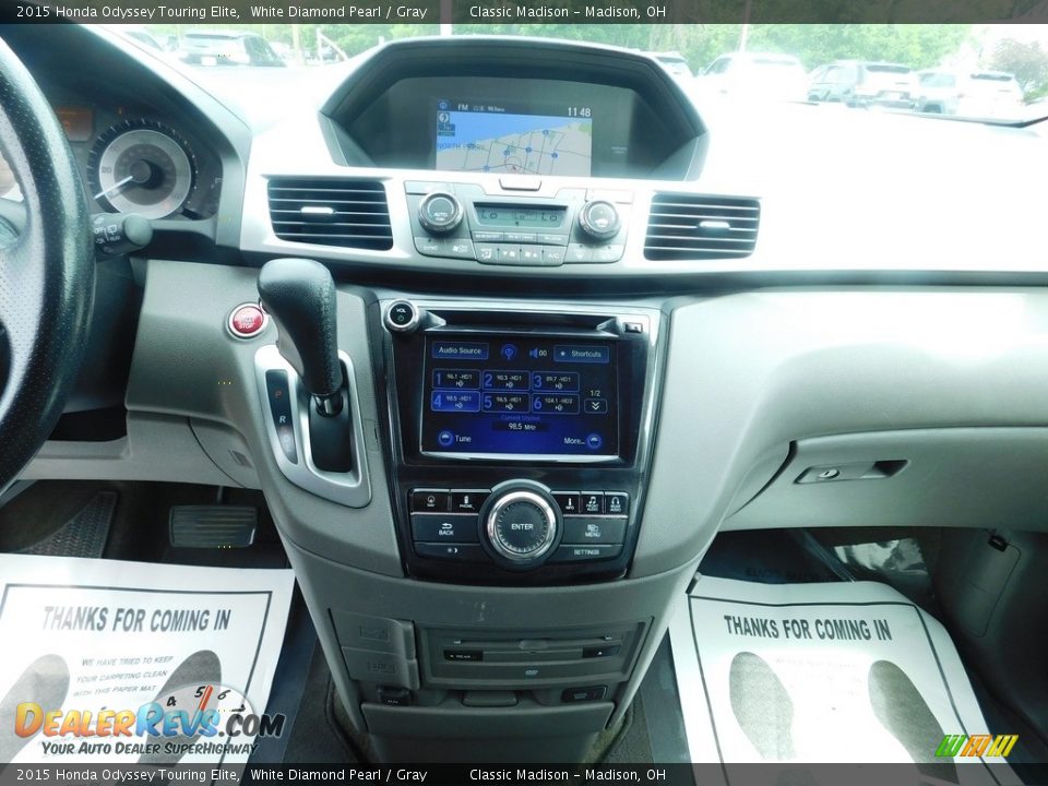 2015 Honda Odyssey Touring Elite White Diamond Pearl / Gray Photo #10