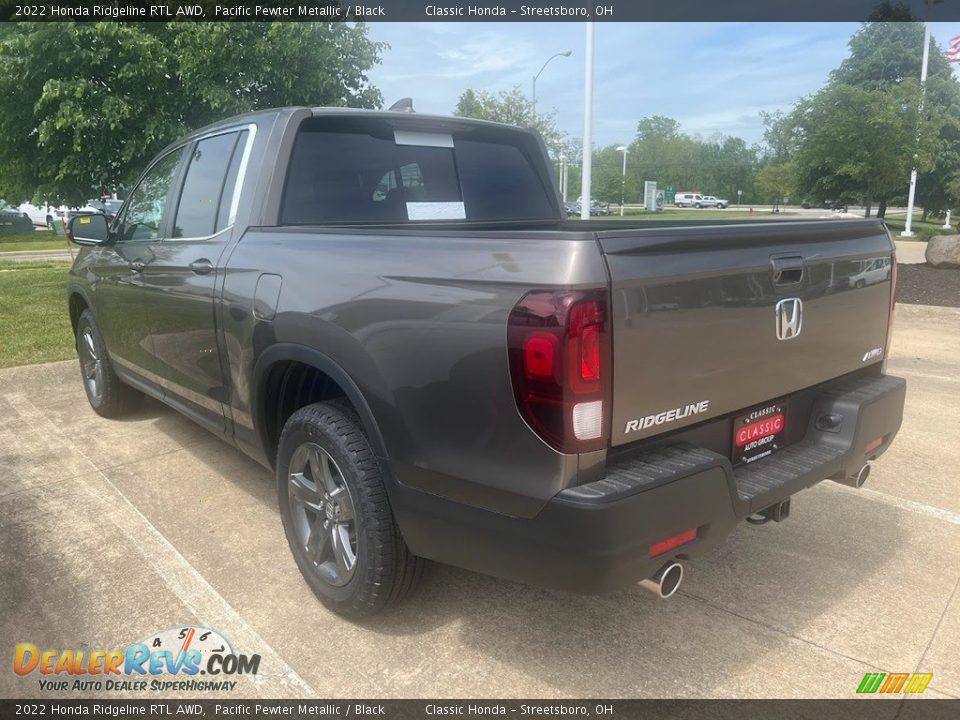 2022 Honda Ridgeline RTL AWD Pacific Pewter Metallic / Black Photo #5