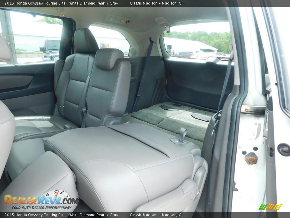 2015 Honda Odyssey Touring Elite White Diamond Pearl / Gray Photo #16