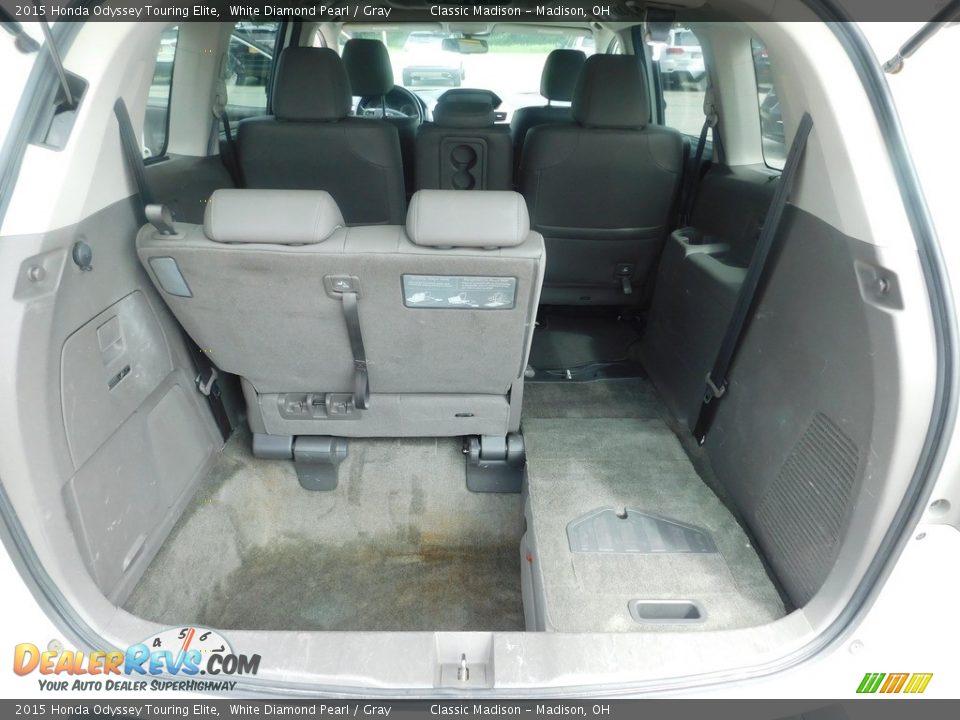 2015 Honda Odyssey Touring Elite White Diamond Pearl / Gray Photo #17
