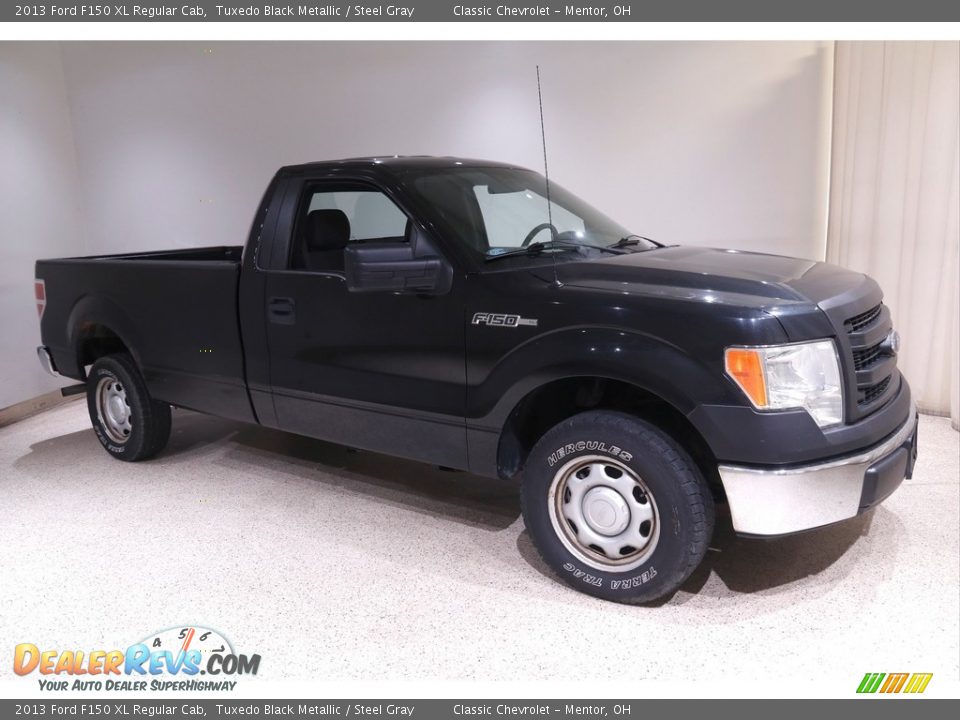 2013 Ford F150 XL Regular Cab Tuxedo Black Metallic / Steel Gray Photo #1