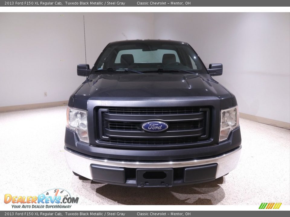 2013 Ford F150 XL Regular Cab Tuxedo Black Metallic / Steel Gray Photo #2