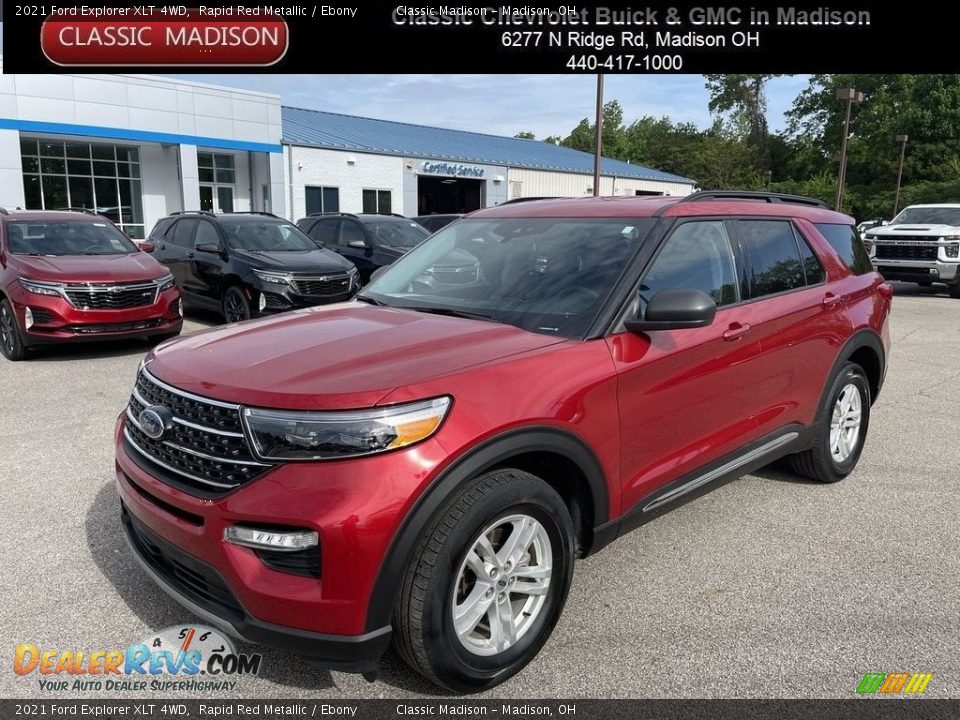 2021 Ford Explorer XLT 4WD Rapid Red Metallic / Ebony Photo #1