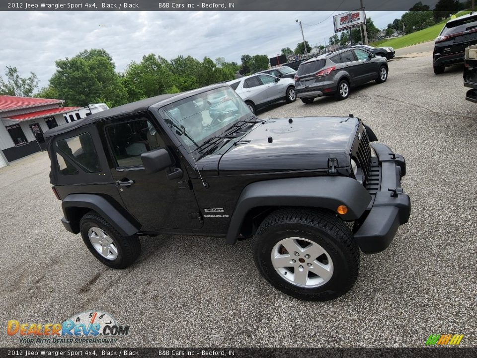 2012 Jeep Wrangler Sport 4x4 Black / Black Photo #2