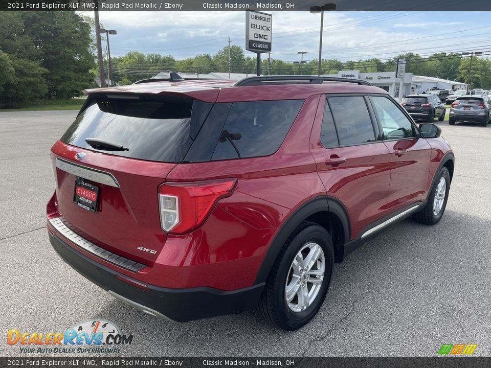 2021 Ford Explorer XLT 4WD Rapid Red Metallic / Ebony Photo #3