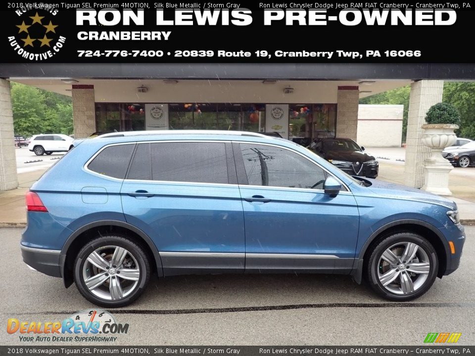 2018 Volkswagen Tiguan SEL Premium 4MOTION Silk Blue Metallic / Storm Gray Photo #1