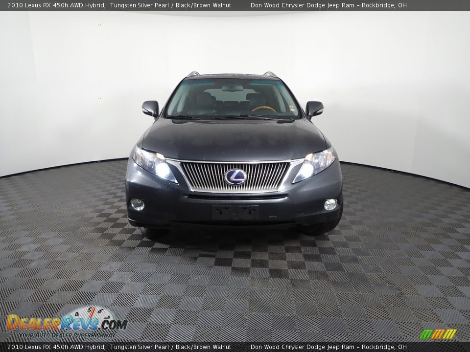 2010 Lexus RX 450h AWD Hybrid Tungsten Silver Pearl / Black/Brown Walnut Photo #7