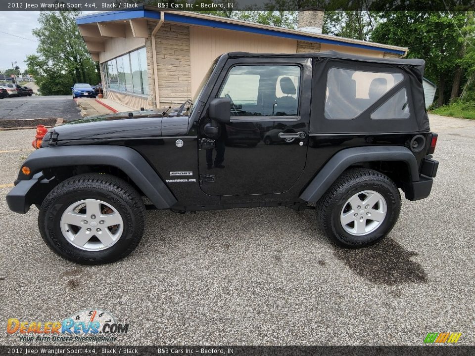 2012 Jeep Wrangler Sport 4x4 Black / Black Photo #6