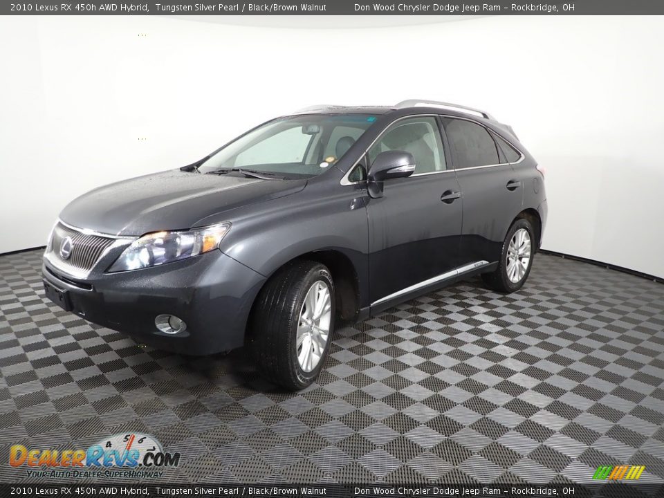 2010 Lexus RX 450h AWD Hybrid Tungsten Silver Pearl / Black/Brown Walnut Photo #8
