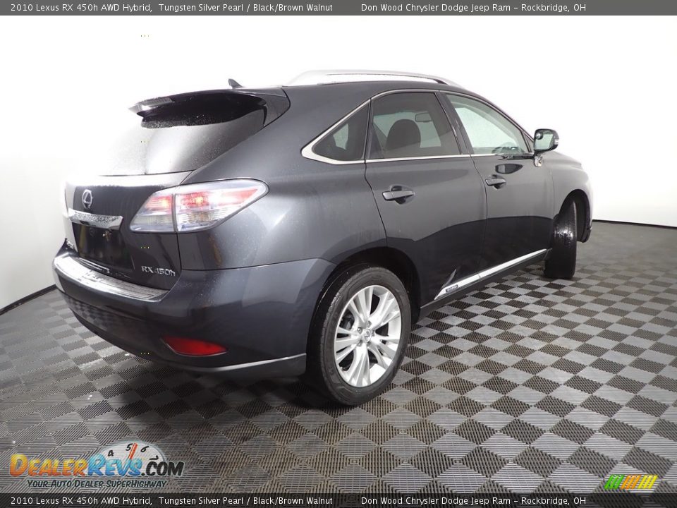 2010 Lexus RX 450h AWD Hybrid Tungsten Silver Pearl / Black/Brown Walnut Photo #14