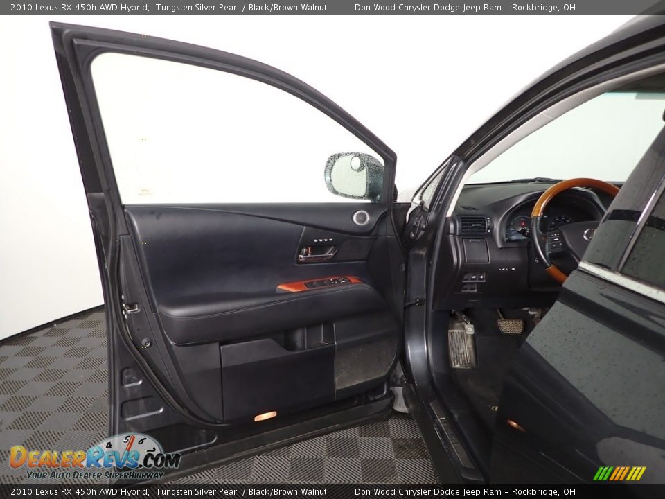 2010 Lexus RX 450h AWD Hybrid Tungsten Silver Pearl / Black/Brown Walnut Photo #15