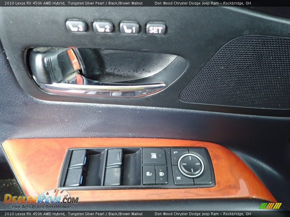 2010 Lexus RX 450h AWD Hybrid Tungsten Silver Pearl / Black/Brown Walnut Photo #16