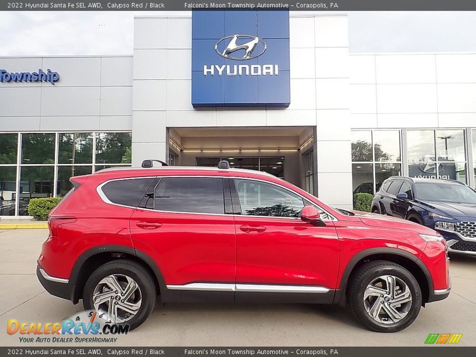 Calypso Red 2022 Hyundai Santa Fe SEL AWD Photo #1